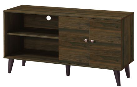Amidon TV Stand for TVs up to 47.3", with 2 Storage Shelves& 1 Cabinet, Modern Entertainment Centre for TV in Living Room in Walnut