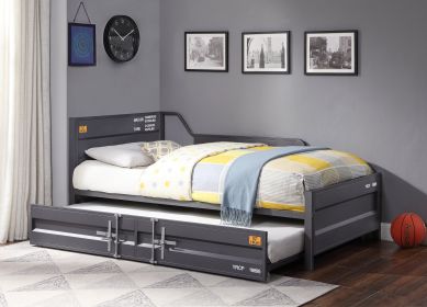 Cargo Gunmetal Finish Daybed W/Trundle (Twin)