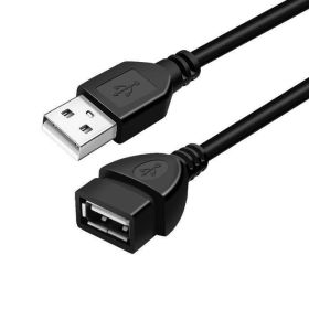 USB 2.0 Cable Extension Cable 0.6m/1m/1.5m Wired Data Transmission Line Ultra-High-Speed Display Projector Data Extension Cable (Cable Length: 1.5m, Color: Black)
