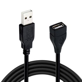 USB 2.0 Cable Extension Cable 0.6m/1m/1.5m Wire Data Transmission Line Superhighspeed Data Extension Cable For Display Projector (Cable Length: 0.6m, Color: Black)