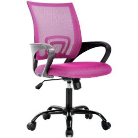 Mesh Swivel Office Desk Chair (Color: Pink)