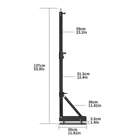 170cm 135cm Heavy Wall Mount Boom Arm Projector Bracket for Photography Studio Softbox Video Strobe Ring Lights (Color: 135cm)