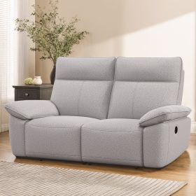 Double Reclining Chairs for Adults, Wall Hugger Recliners for Small Spaces, Love Seat Couches Sofa Reclinable for Living Room, Home Theater Seati (Main Material: Fabric, Main Color: Beige)